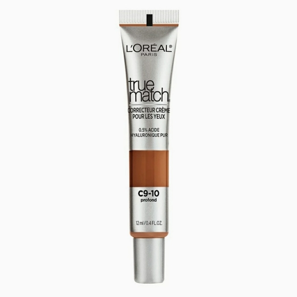 L'Oréal True Match Eye Cream Concealer, 0.5% Hyaluronic Acid, Deep C9-10, 0.4oz - Picture 7 of 12